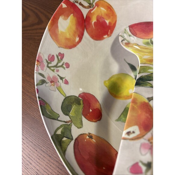 3pc Set Melamine Salad Bowl & Serving Spoons Apples Lemons Picnic Beach BBQ Rare - Picture 12 of 12
